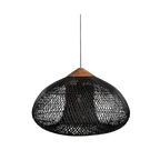 Rieten Hanglamp Met Handgevlochten Kap En Zachte Natuurlijke Lichtspreiding