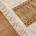Katoen‑Jute Placemats Set van 4 met Rustieke Geweven Structuur