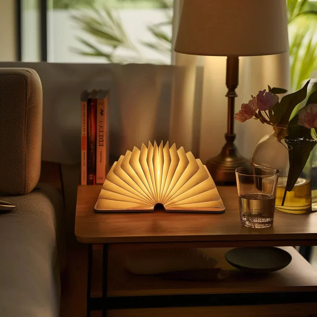 Tafellamp in Boekvorm met Warm Ledlicht