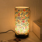 Bloemen Tafellamp Met Stoffen Kap Voor Sfeervolle Verlichting