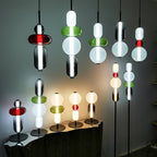 Artistieke Vloerlamp Met Gestapelde Glaselementen En Sfeervolle LED-Verlichting