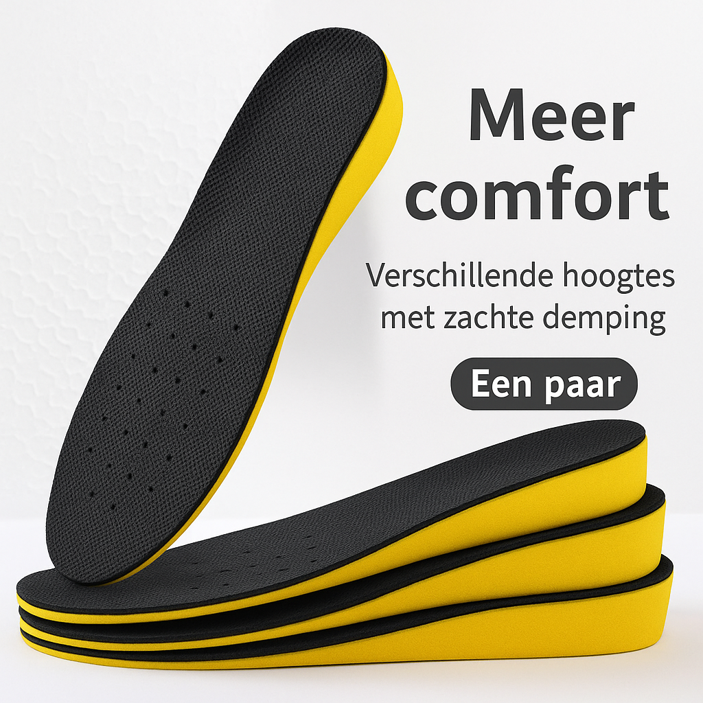 Verhogende Inlegzolen met Flexibele Zool voor Gesloten Schoenen