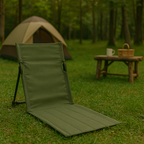Opvouwbare Campingstoel met Rugleuning en Draagtas voor Outdoor Gebruik
