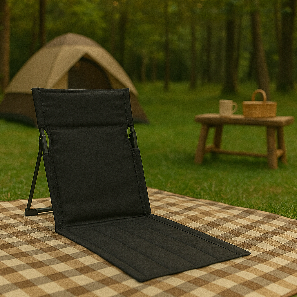 Opvouwbare Campingstoel met Rugleuning en Draagtas voor Outdoor Gebruik
