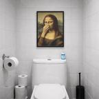 Badkamer Wandcanvas Met Humoristische Kunst En Vochtbestendige Afwerking