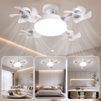 Plafondventilator met Dimbare LED‑Verlichting en E27 Schroefmontage