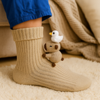 Pluche Wintersokken met Antislip Zool voor Warme en Veilige Dagen Thuis