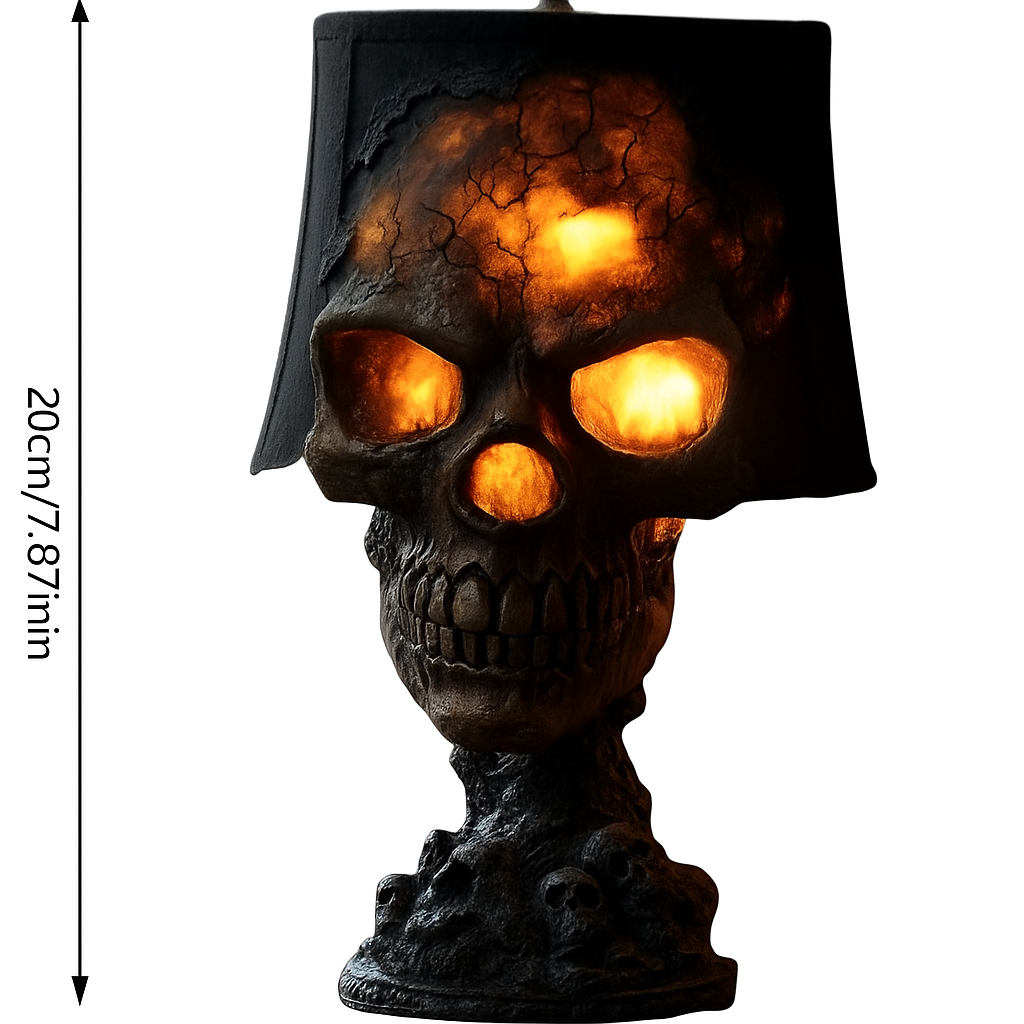 Lavalamp Met Schedelvorm En Donkere Atmosfeer