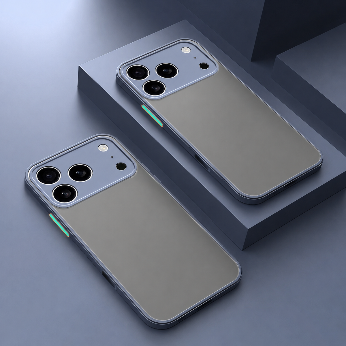 Mat siliconen iPhone-hoesje met verhoogde randen voor dagelijks gebruik