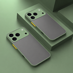 Mat siliconen iPhone-hoesje met verhoogde randen voor dagelijks gebruik