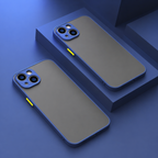 Mat siliconen iPhone-hoesje met verhoogde randen voor dagelijks gebruik