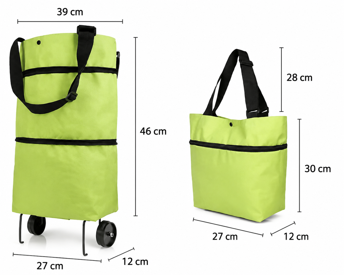 Opvouwbare Boodschappentrolley Met Wielen Voor Comfortabel Winkelen