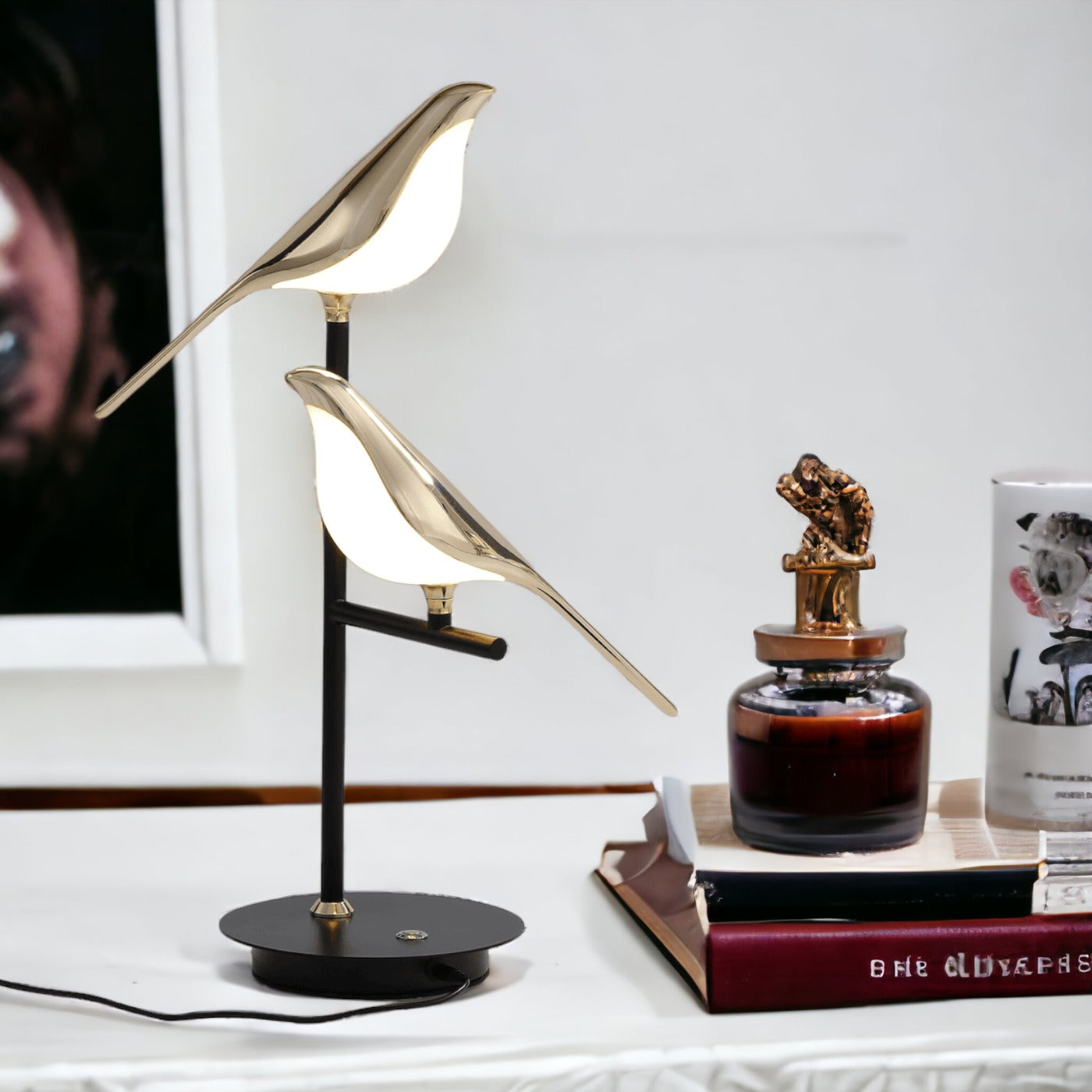 Wandlamp met Vogelaccent en Ledverlichting