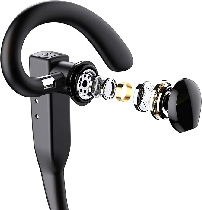 Bluetooth Headset met Draadloze Oorhaak en Ruisonderdrukkende Microfoon