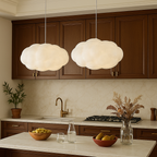Sculpturale Hanglamp met Wolkvorm en Zachte Lichtspreiding