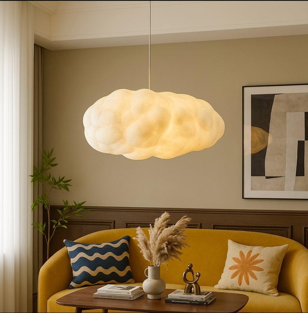 Sculpturale Hanglamp met Wolkvorm en Zachte Lichtspreiding