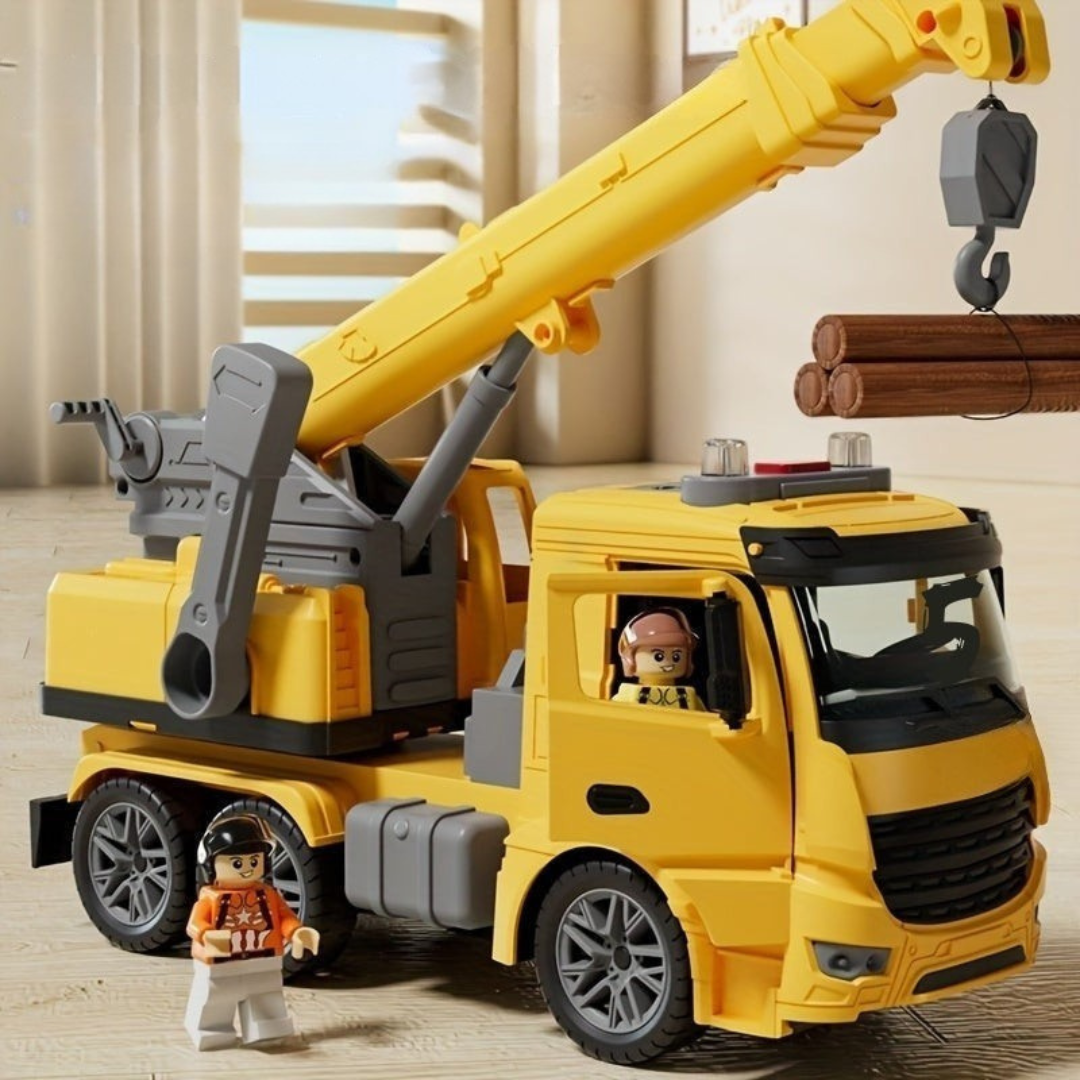 Speelgoed Kraanwagen Met Licht, Geluid En Bewegende Kraanarm Voor Creatief Speelplezier