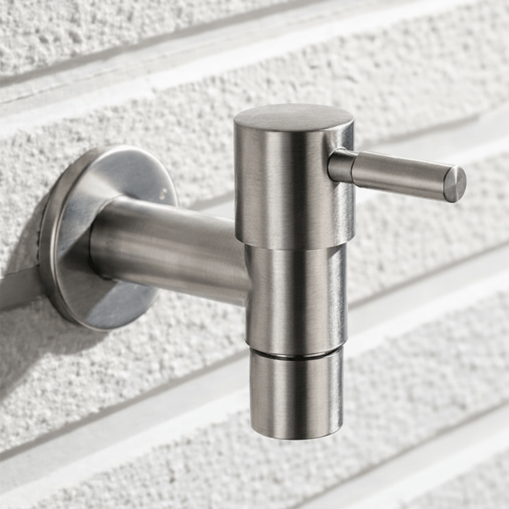Edelstaal Buitenwaterkraan Met Weerbestendige Constructie En Dagelijkse Tuinfunctionaliteit