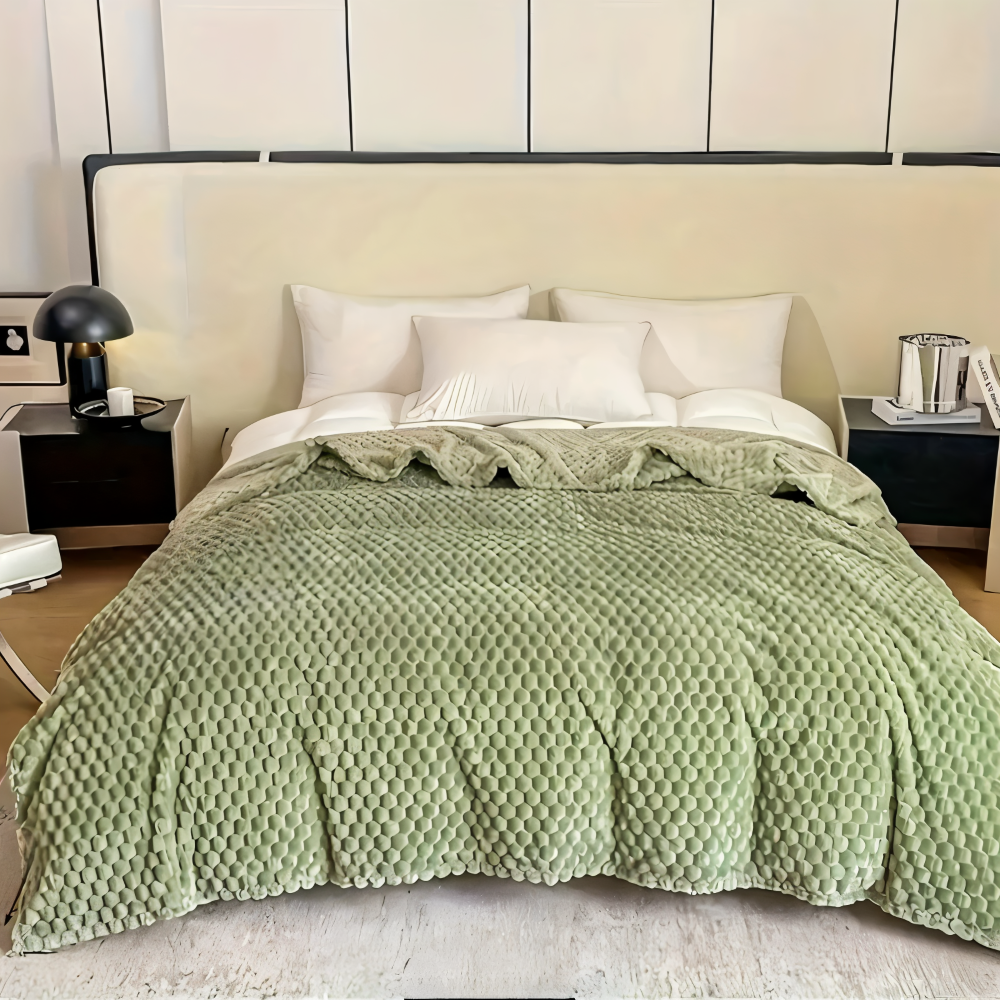 Pluche Fleece Deken Met Zachte Structuur En Warme Comfortlaag