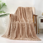 Pluche Fleece Deken Met Zachte Structuur En Warme Comfortlaag