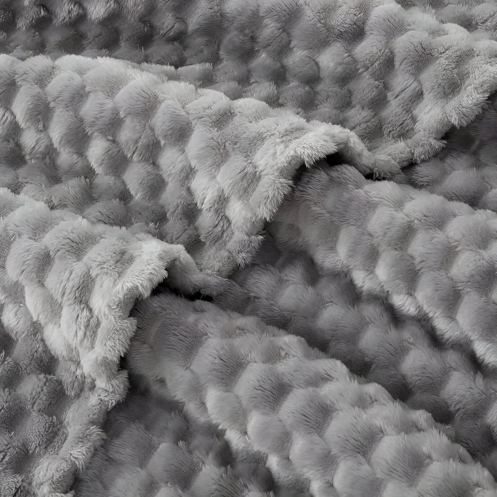 Pluche Fleece Deken Met Zachte Structuur En Warme Comfortlaag