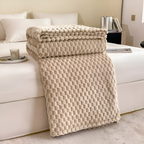 Pluche Fleece Deken Met Zachte Structuur En Warme Comfortlaag