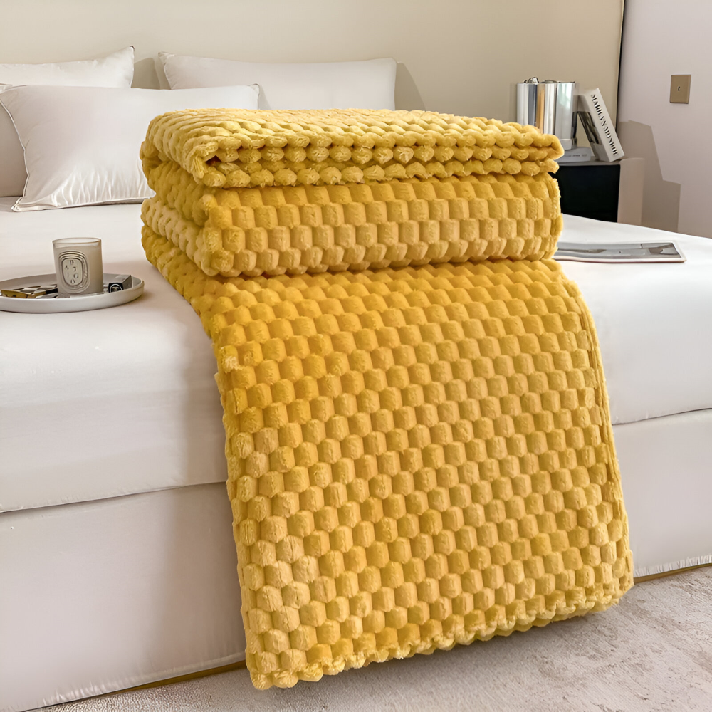Pluche Fleece Deken Met Zachte Structuur En Warme Comfortlaag