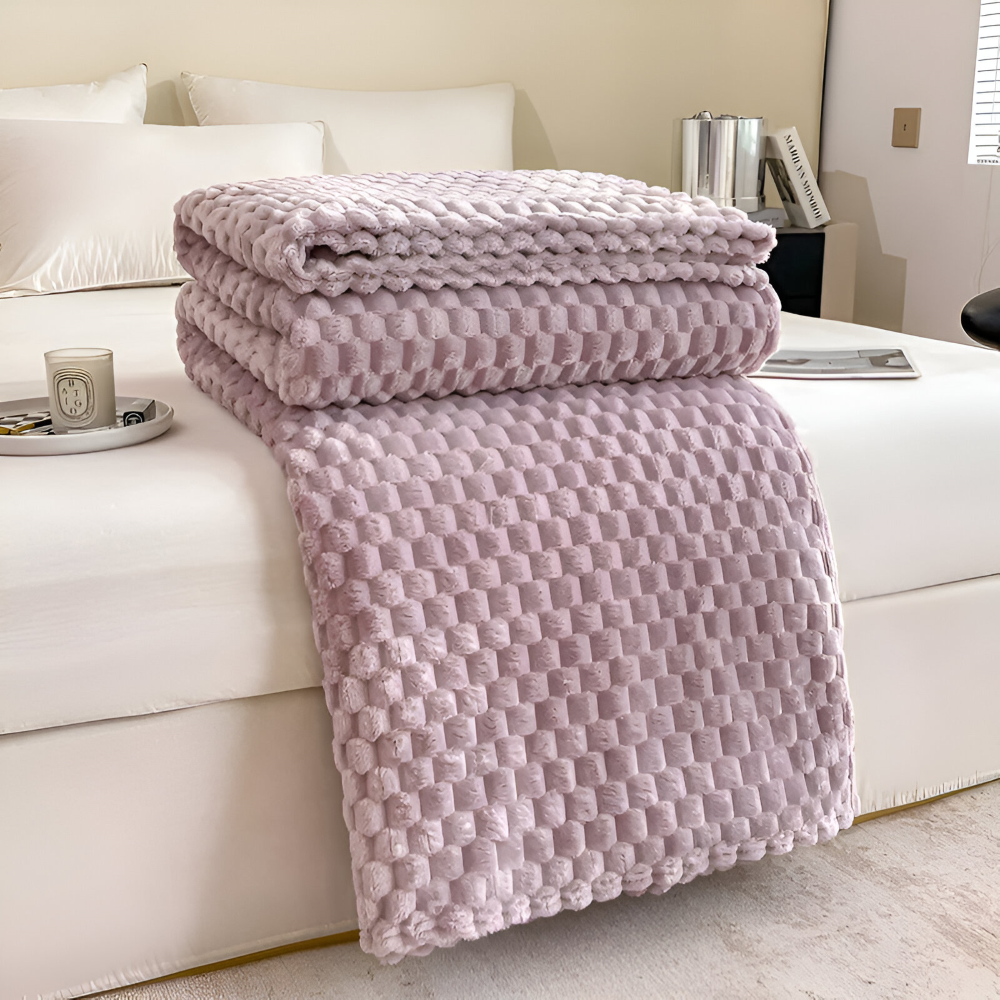 Pluche Fleece Deken Met Zachte Structuur En Warme Comfortlaag