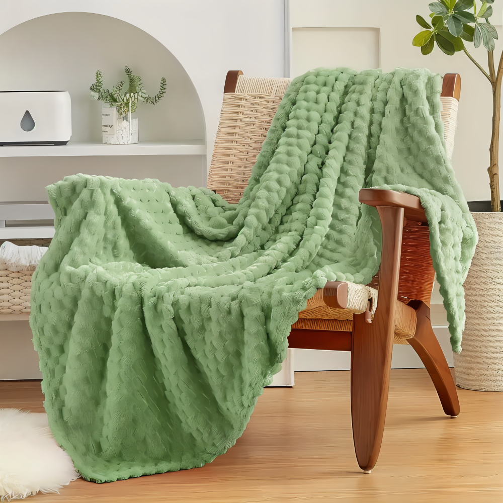 Pluche Fleece Deken Met Zachte Structuur En Warme Comfortlaag