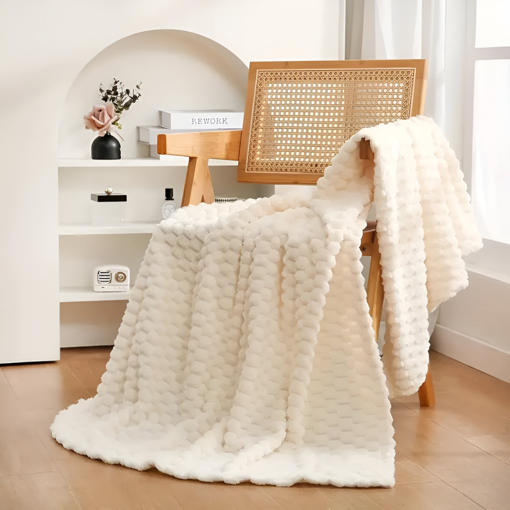 Pluche Fleece Deken Met Zachte Structuur En Warme Comfortlaag