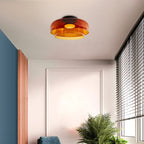 Glazen Plafondlamp Met Gelaagde Vorm En Moderne Sfeerverlichting
