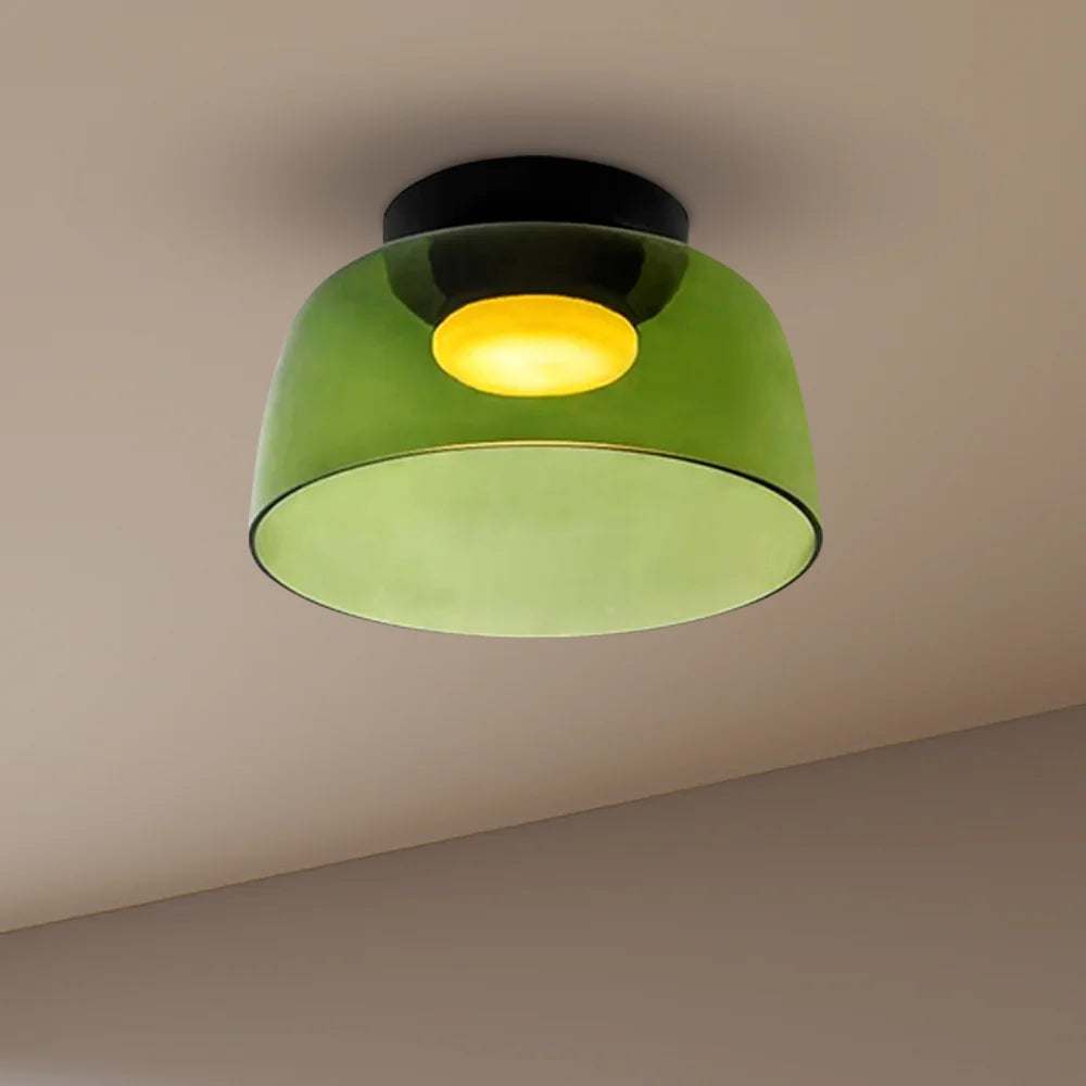 Glazen Plafondlamp Met Gelaagde Vorm En Moderne Sfeerverlichting