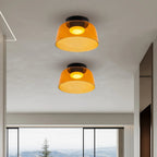 Glazen Plafondlamp Met Gelaagde Vorm En Moderne Sfeerverlichting