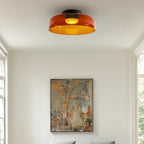 Glazen Plafondlamp Met Gelaagde Vorm En Moderne Sfeerverlichting