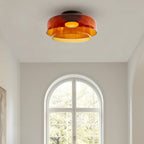 Glazen Plafondlamp Met Gelaagde Vorm En Moderne Sfeerverlichting