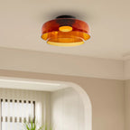 Glazen Plafondlamp Met Gelaagde Vorm En Moderne Sfeerverlichting