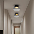 Glazen Plafondlamp Met Gelaagde Vorm En Moderne Sfeerverlichting