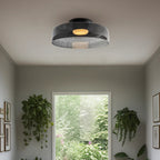 Glazen Plafondlamp Met Gelaagde Vorm En Moderne Sfeerverlichting
