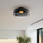 Glazen Plafondlamp Met Gelaagde Vorm En Moderne Sfeerverlichting