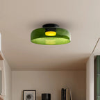 Glazen Plafondlamp Met Gelaagde Vorm En Moderne Sfeerverlichting