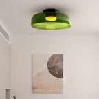 Glazen Plafondlamp Met Gelaagde Vorm En Moderne Sfeerverlichting