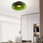 Glazen Plafondlamp Met Gelaagde Vorm En Moderne Sfeerverlichting