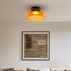 Glazen Plafondlamp Met Gelaagde Vorm En Moderne Sfeerverlichting