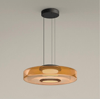 Gelaagde Glazen Hanglamp Met Warme LED-Verlichting En Tijdloos Design