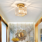 Inbouw Plafondlamp Met Kristalglas En Compact Ontwerp Voor Heldere Gangverlichting