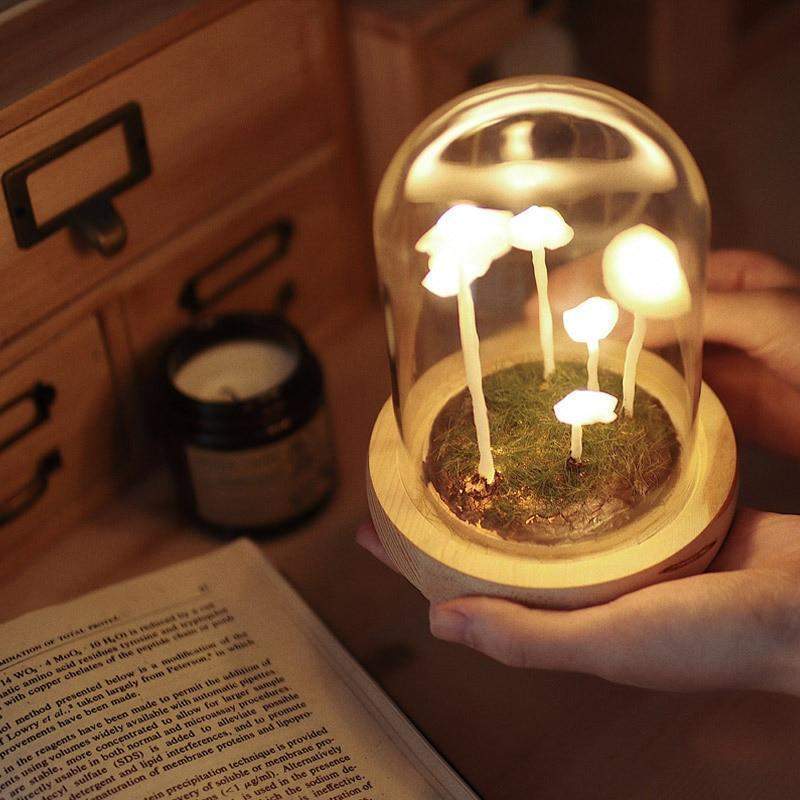 DIY‑Paddenstoellamp met Warm Licht en Creatief Ontwerp