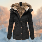 Dames Winterjas Met Pluche Voering En Comfortabele Warmteconstructie
