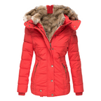 Dames Winterjas Met Pluche Voering En Comfortabele Warmteconstructie
