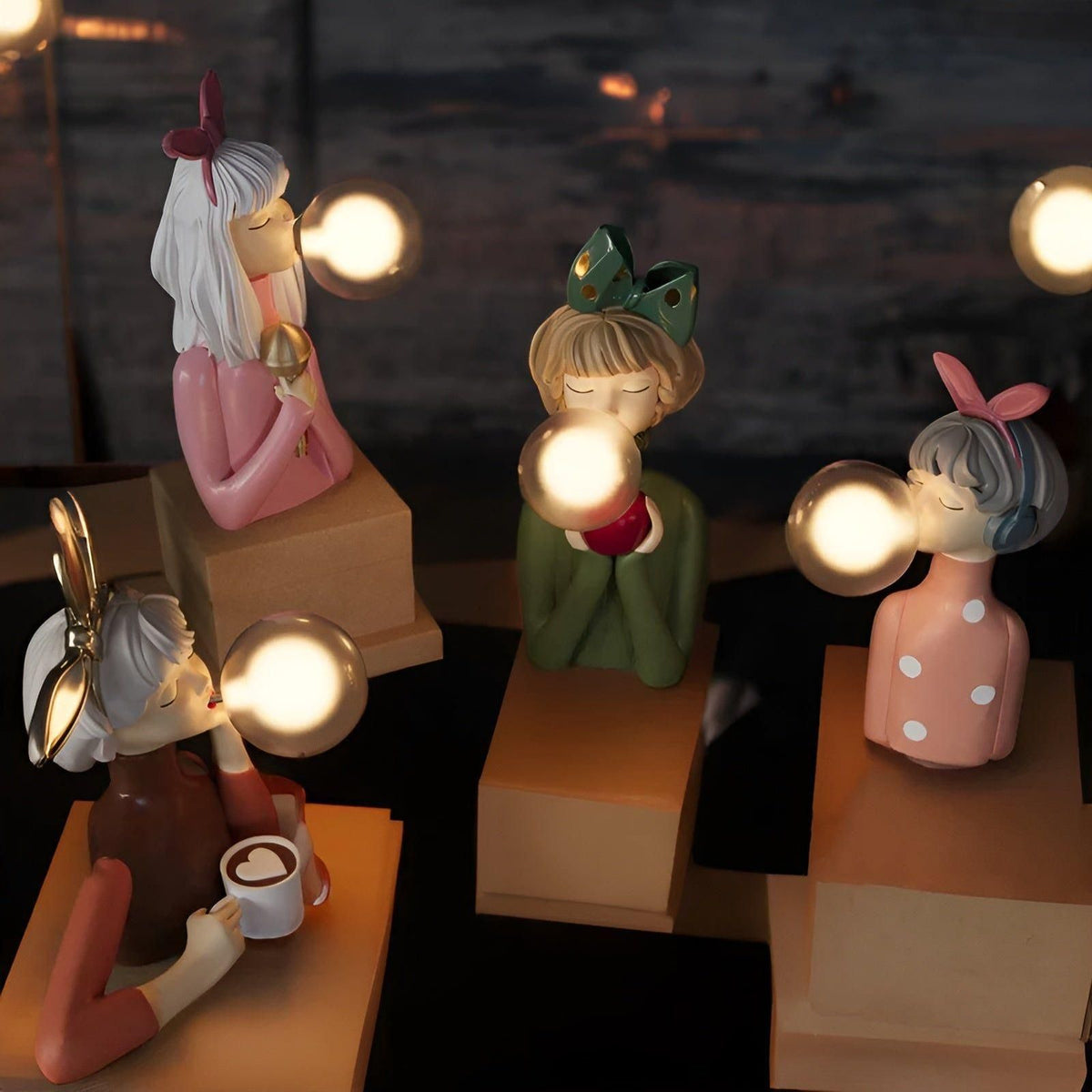 Decoratief Nachtlampje Met Bubbeldesign En LED-Verlichting