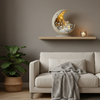 Acryl Winterdorp Lichtdecor met Zandbeeld en Warme Sfeerverlichting